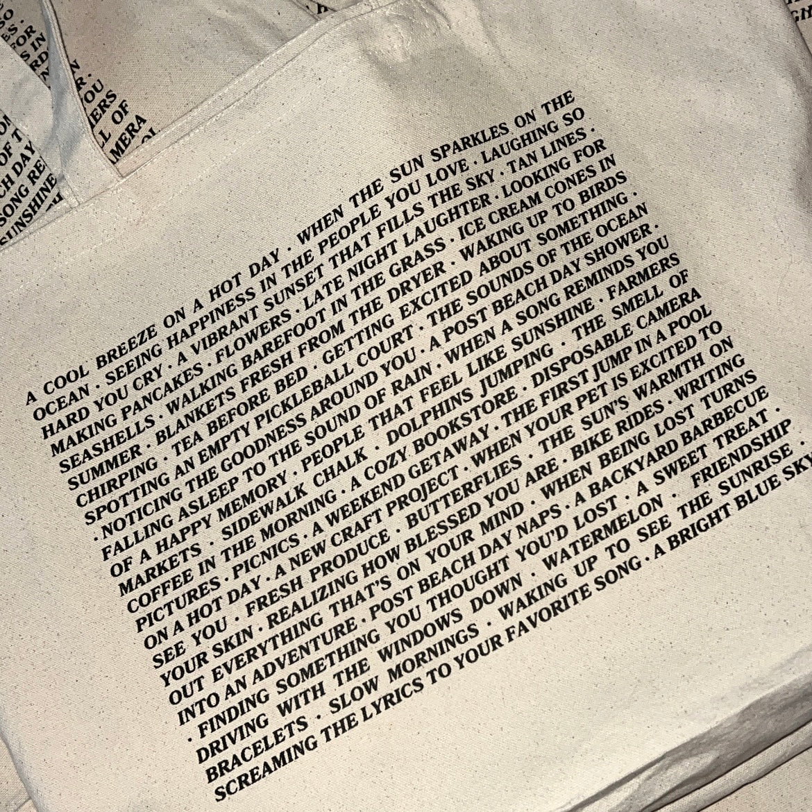 Little Things Large Canvas Tote