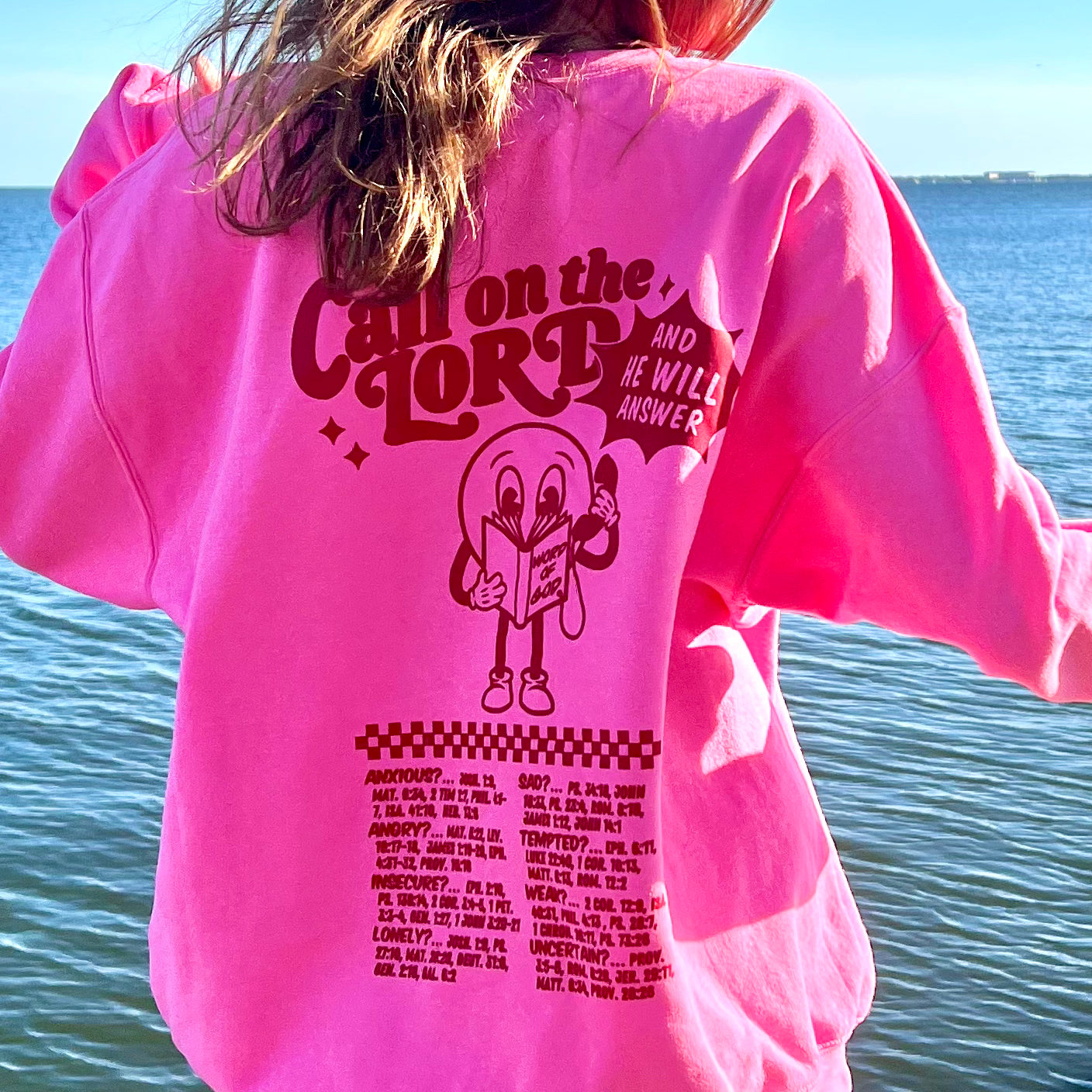 Call on the Lord Pink Crewneck