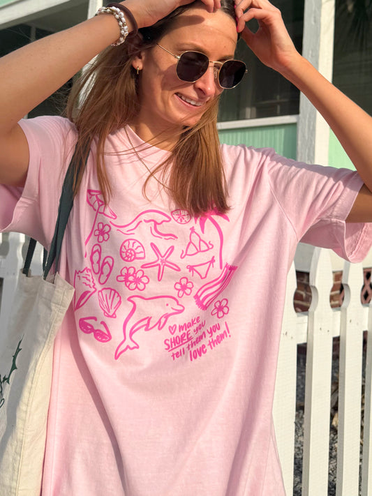 'Tell them you love them' tee (pink)