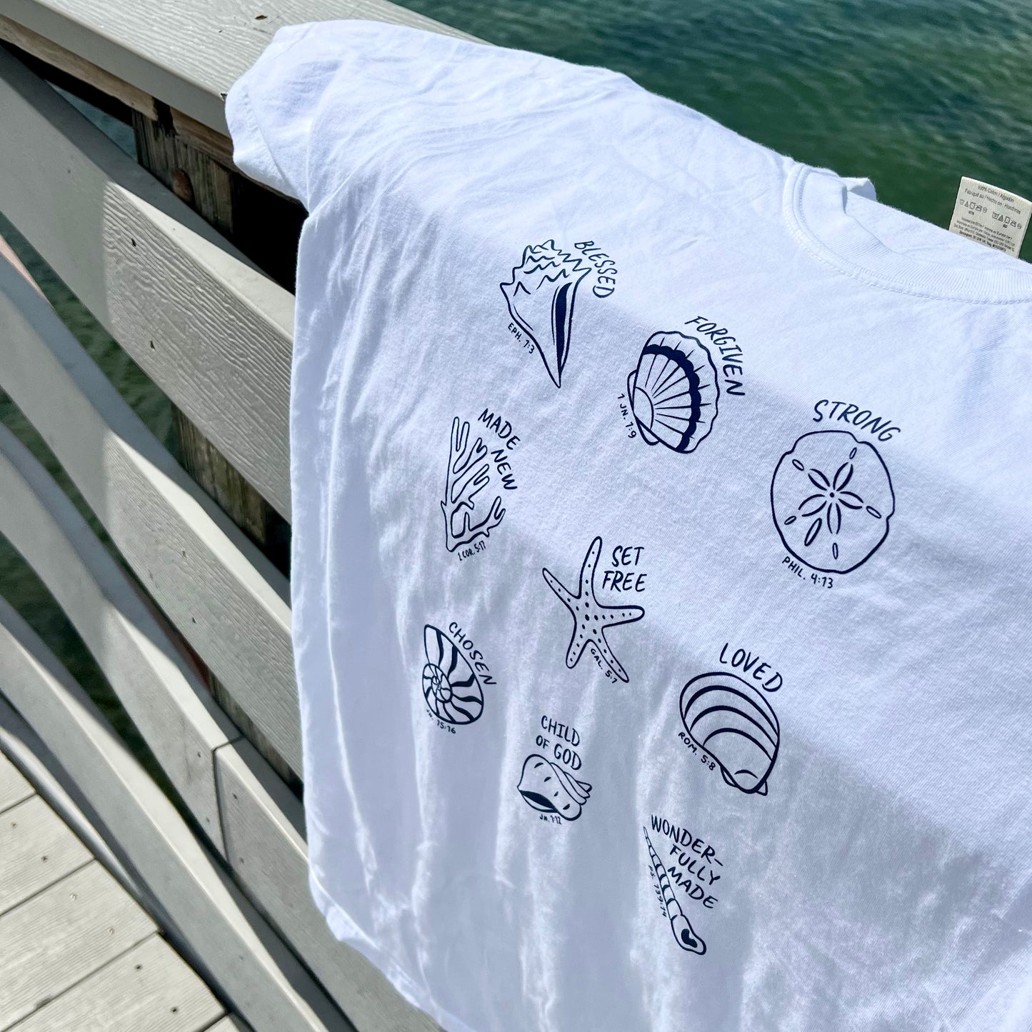 Identity in Christ - Sea Shells tee