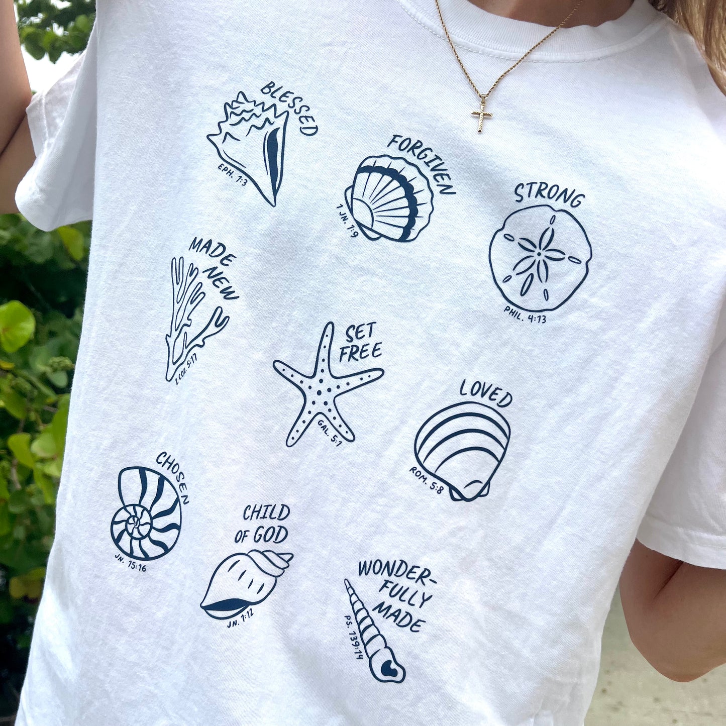 Identity in Christ - Sea Shells tee