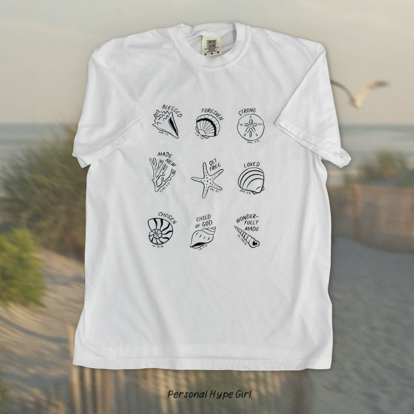 Identity in Christ - Sea Shells tee