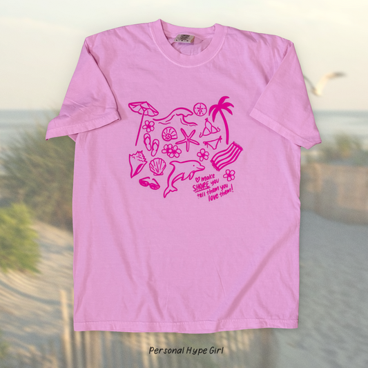 'Tell them you love them' tee (pink)