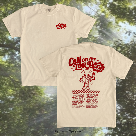 Call on The Lord tee | red