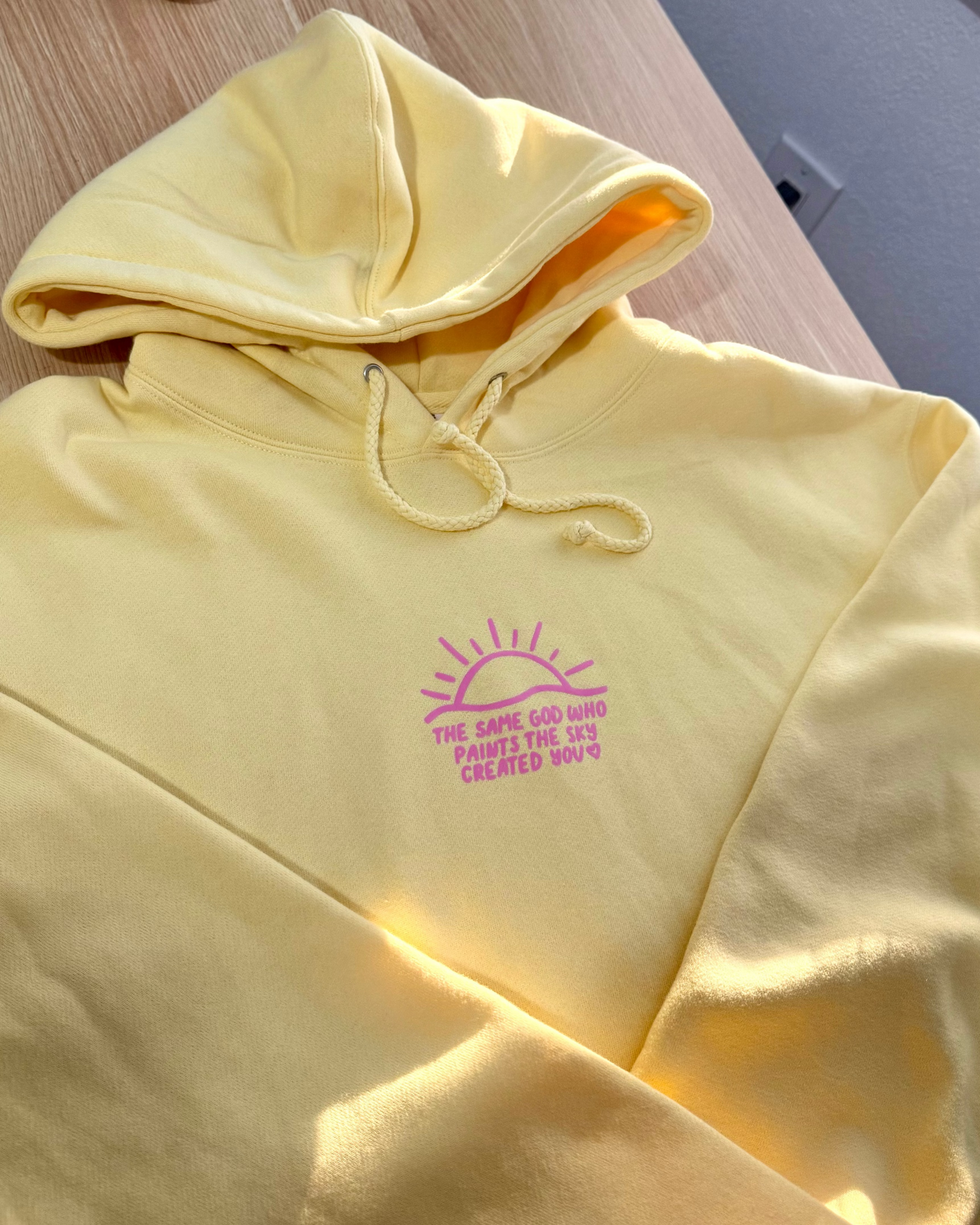 'Same God Made You' yellow hoodie