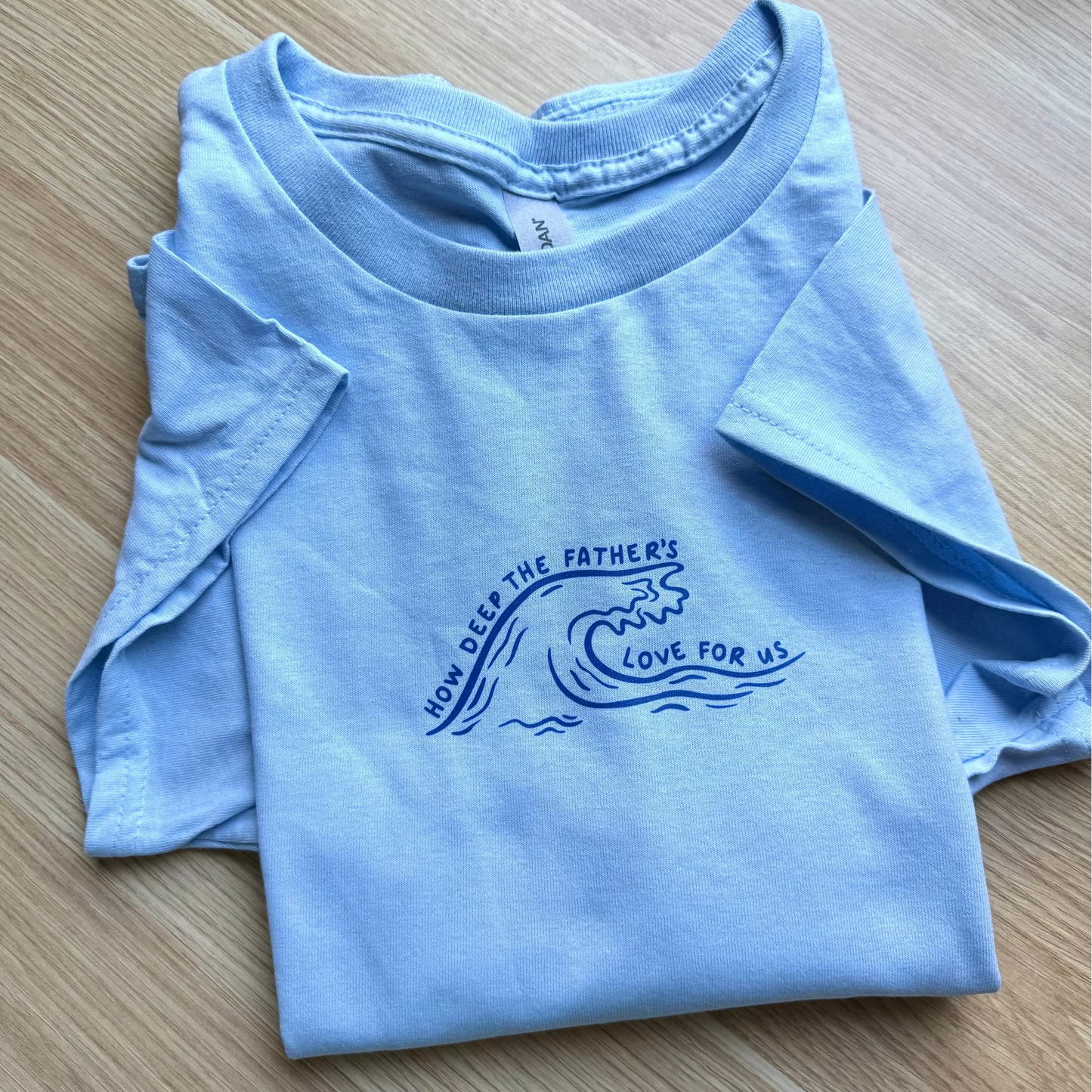 'Father's Love' light blue tee
