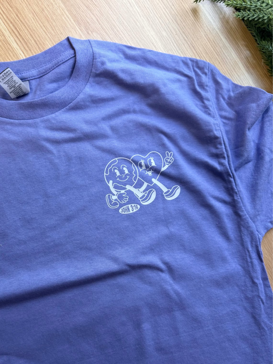 "John 3:16" periwinkle tee