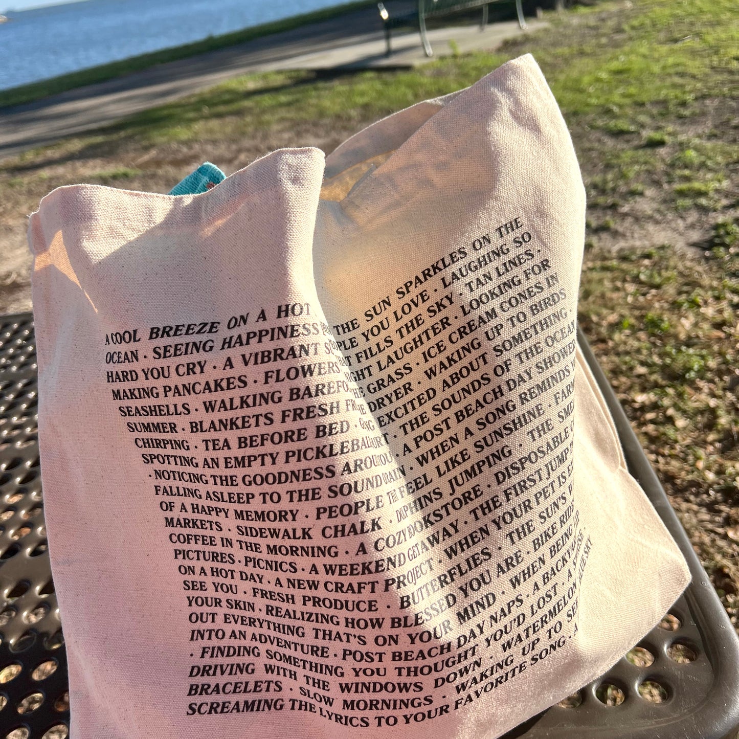 Little Things Large Canvas Tote