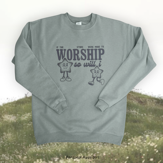 So Will I Crewneck Sweatshirt | stonewash green