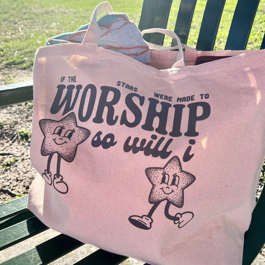 So Will I Large Canvas Tote