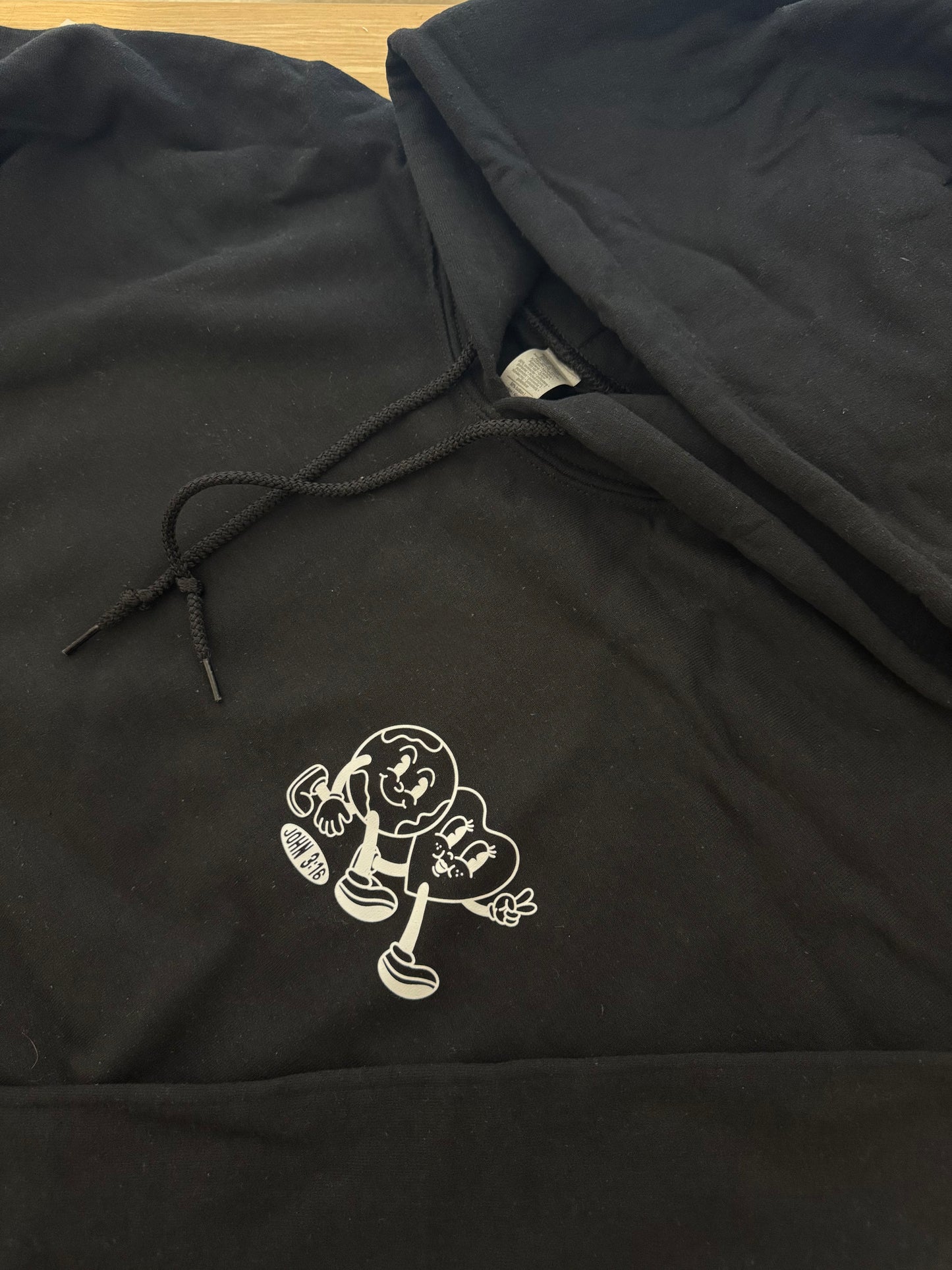 John 3:16 black hoodie - XL