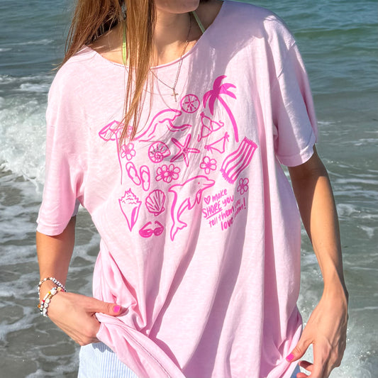 'Tell them you love them' tee (pink)