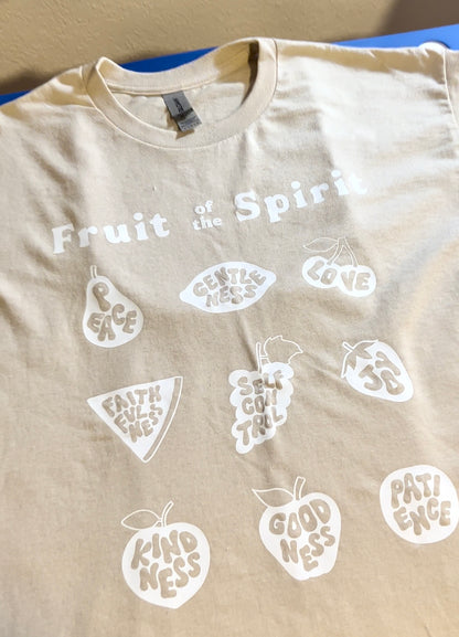 Fruit of the Spirit tan tee