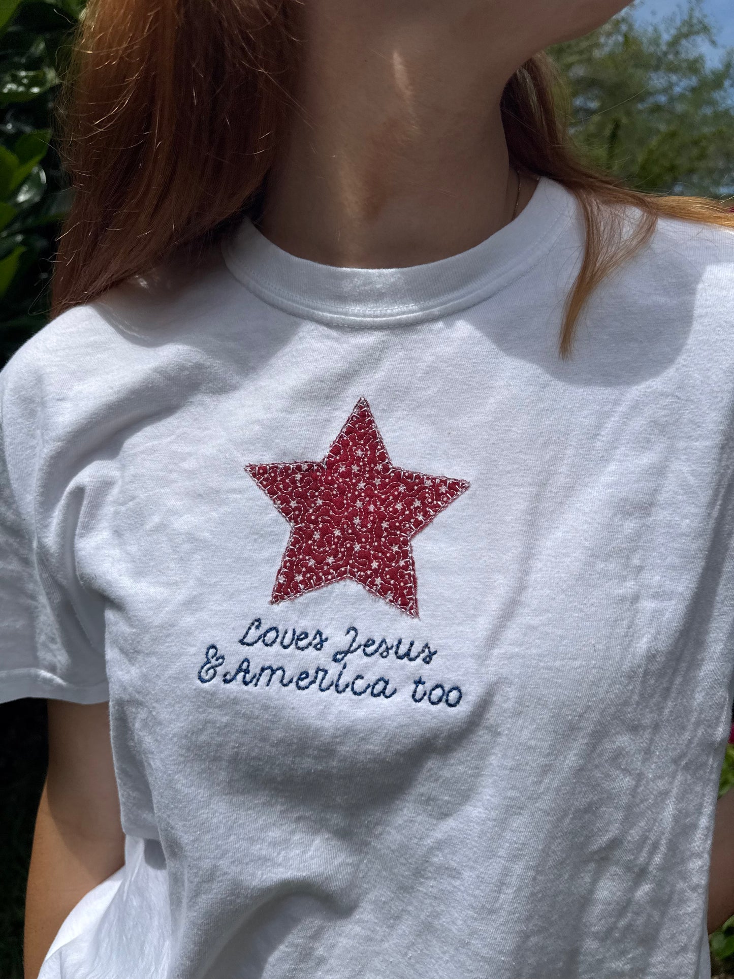Jesus & America White Tee