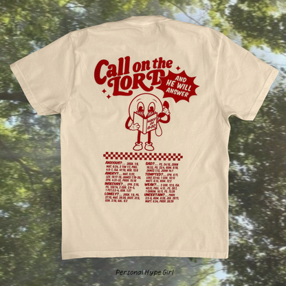 Call on The Lord tee | red