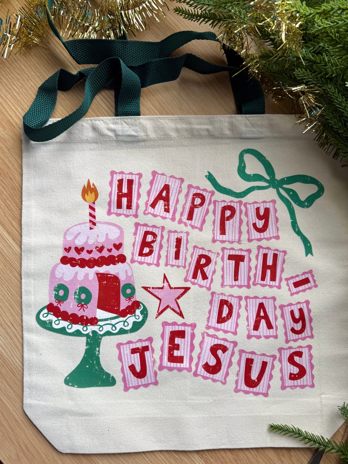 Happy Birthday Jesus Tote