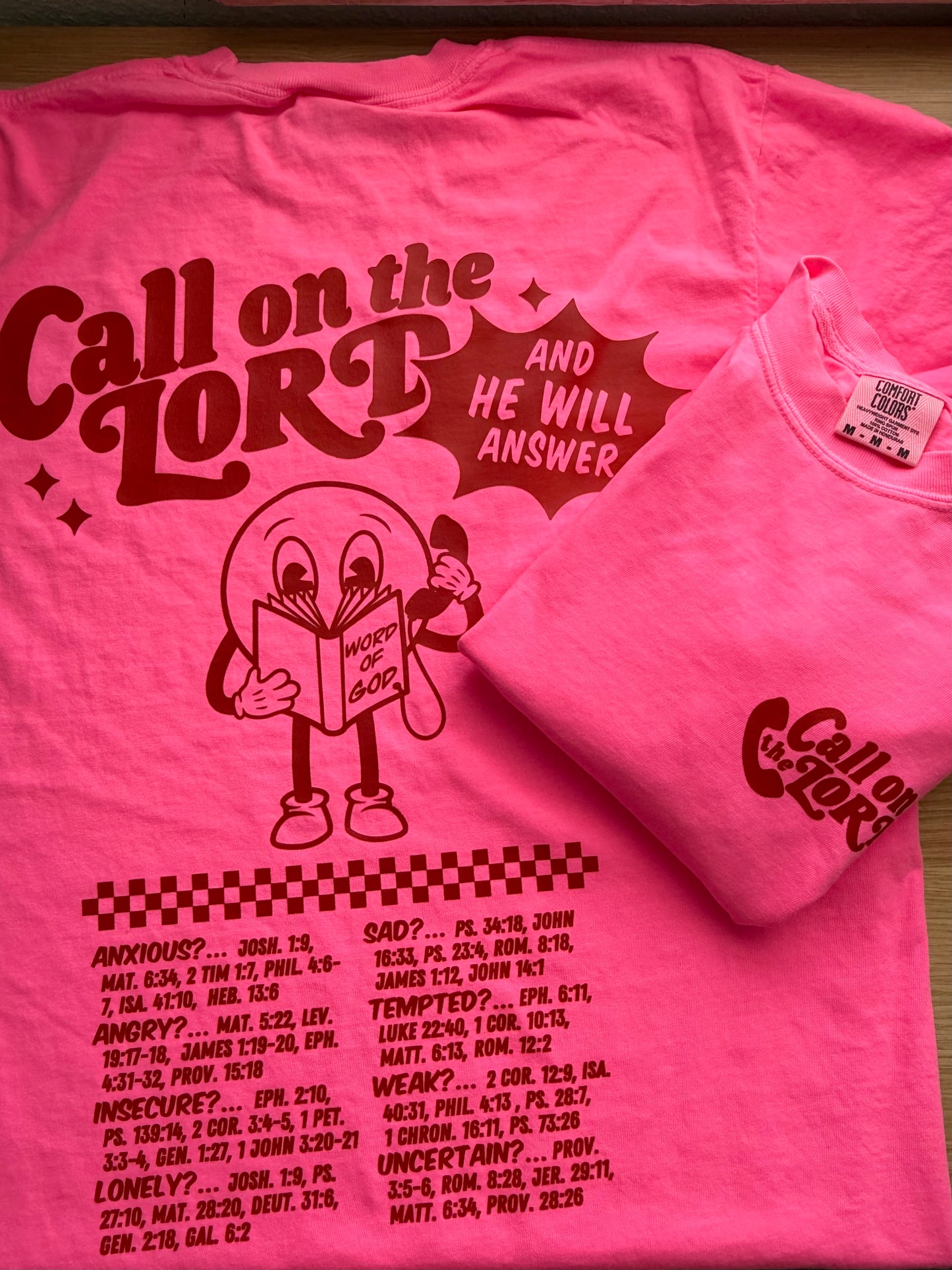 Call on the Lord Pink Tee