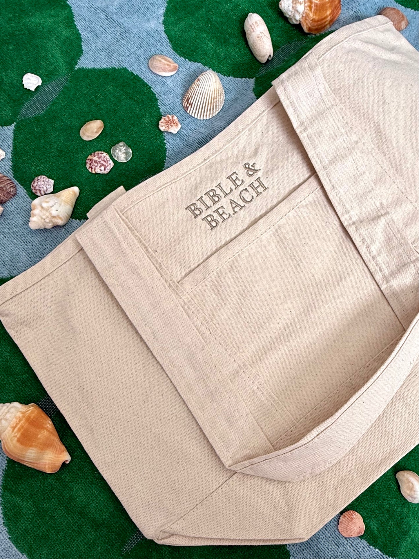 Bible & Beach Canvas tote