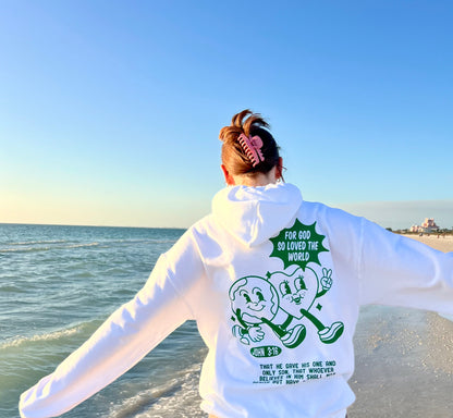 John 3:16 white hoodie