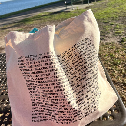 Little Things Large Canvas Tote